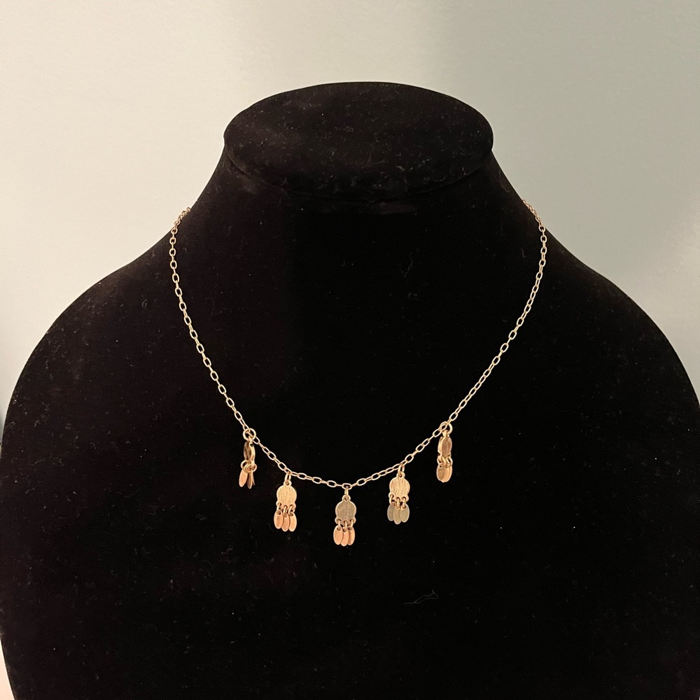 🌸Melrose and Market Gold Chain Round Paillette Charm Beaded Necklace